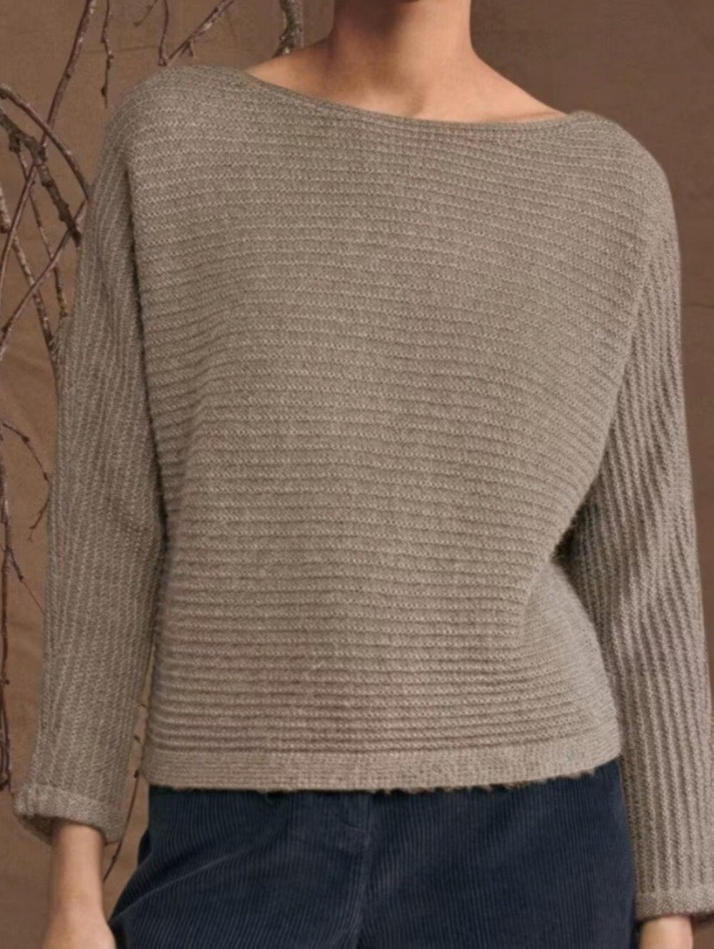 Poetry Womens Alpaca Cotton Blend Sweater